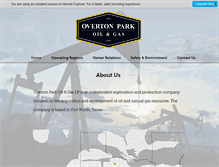 Tablet Screenshot of overtonpark.com
